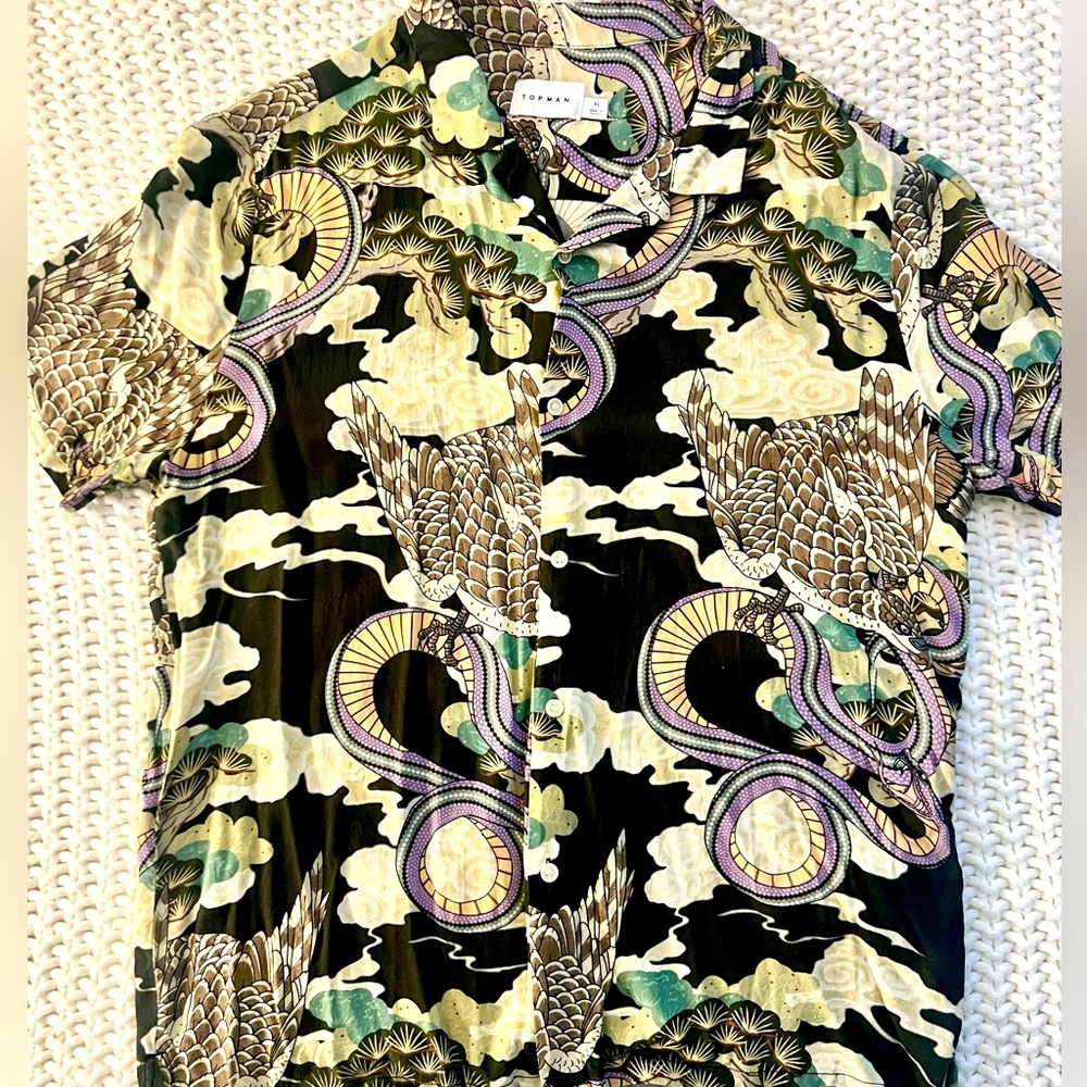 Top man short sleeve button down shirt.